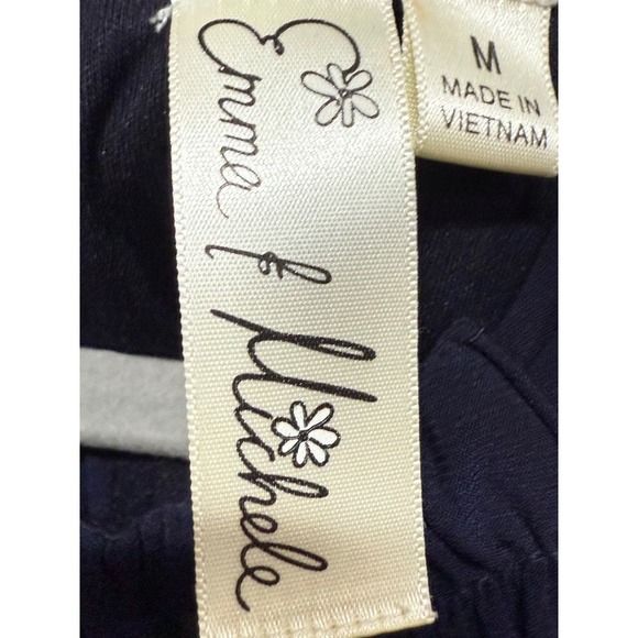 Emma & Michelle Navy Flare Leg Jumpsuit Sleeveless Tank Size Medium Women's - Picture 5 of 5